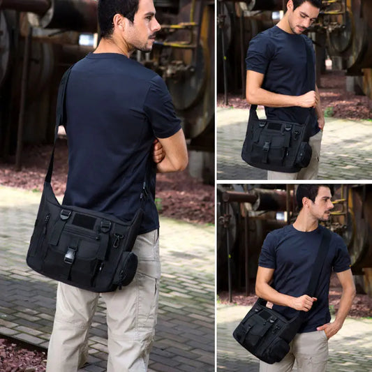 14 Inch Laptop Shoulder Bag Men Sports Bags Man Tactical Single Backpack Men's A4 Document Molle Messenger Bag