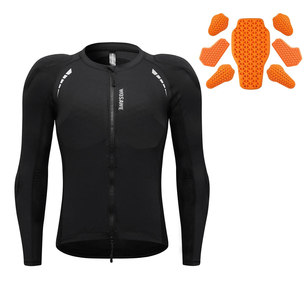WOSAWE Men Motorcycle Riding Jacket Summer Mesh Breathable Lightweight with Removable Back Shoulder Elbow Pads Moto Gear