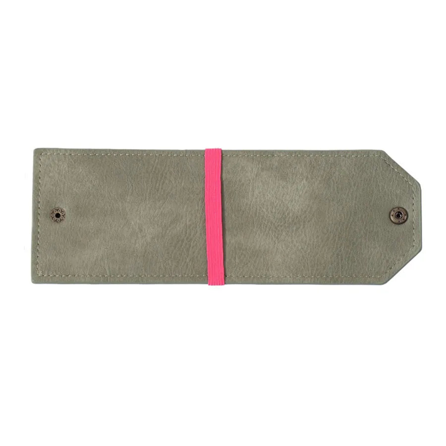 Quick Cash Access Leather Wallet, Cash Keeper Wallet, Slim Portable Leather Card Holder for Men Women
