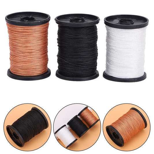 6/4.5cm White/black/brown 3 Colors Nylon Sewing Thread Leather Sewing Waxed Thread For Shoe Repair Hand Sewing