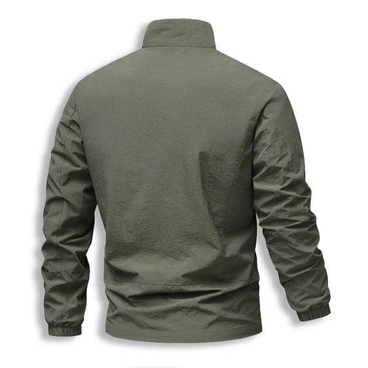Outdoor Jacket Man Sports Windbreaker Zipper Jacket Turn-Down Collar Autumn Man Hiking Camping Coat Spring Clothing Top