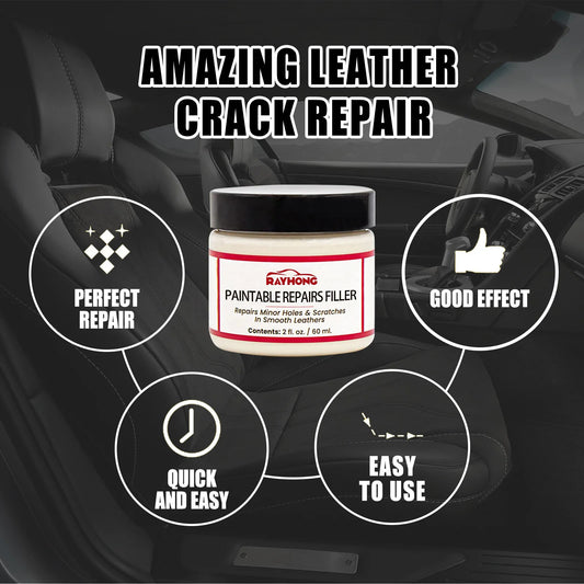 Leather restoring paste 60ml Natural Leather Filler Repair Compound Leather Restoration Cream For Tears Crack Burns Holes Filler
