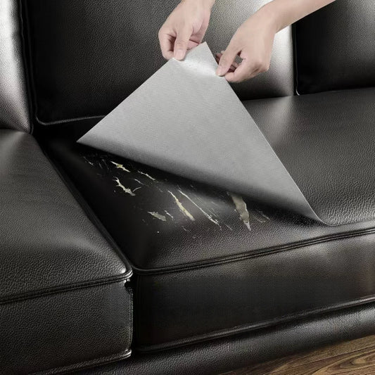Multiple Widths Available - Self-Adhesive Pu Leather Fabric with a Length of 5m Meters, Waterproof and Wear-Resistant Synthetic Leather Patch, Suitable for Sofa, Car Seat, Furniture, Luggage Repair, and Handmade Decora