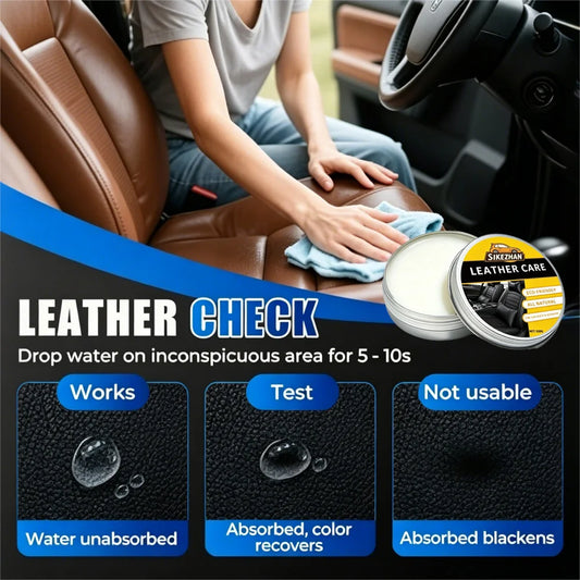 100G Car Leather Care Balm Eco Friendly Natural Conditioner for Auto Seats Interior Restorer Protection Cream SIKEZHAN