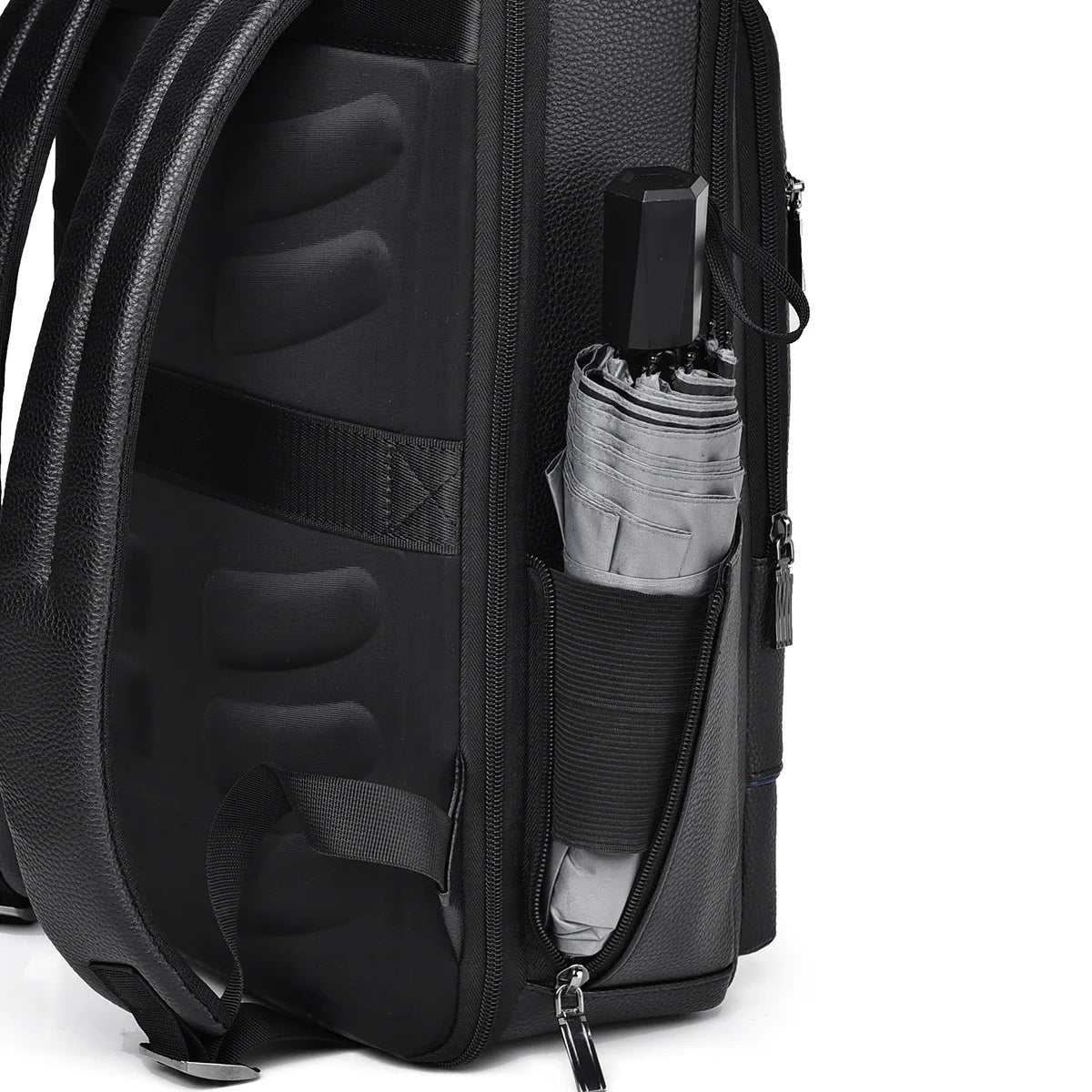 Men's Business Trip Backpack High Quality PU Leather Laptop Bag Men Commute Large Capacity Executive Office Travel Backpacks