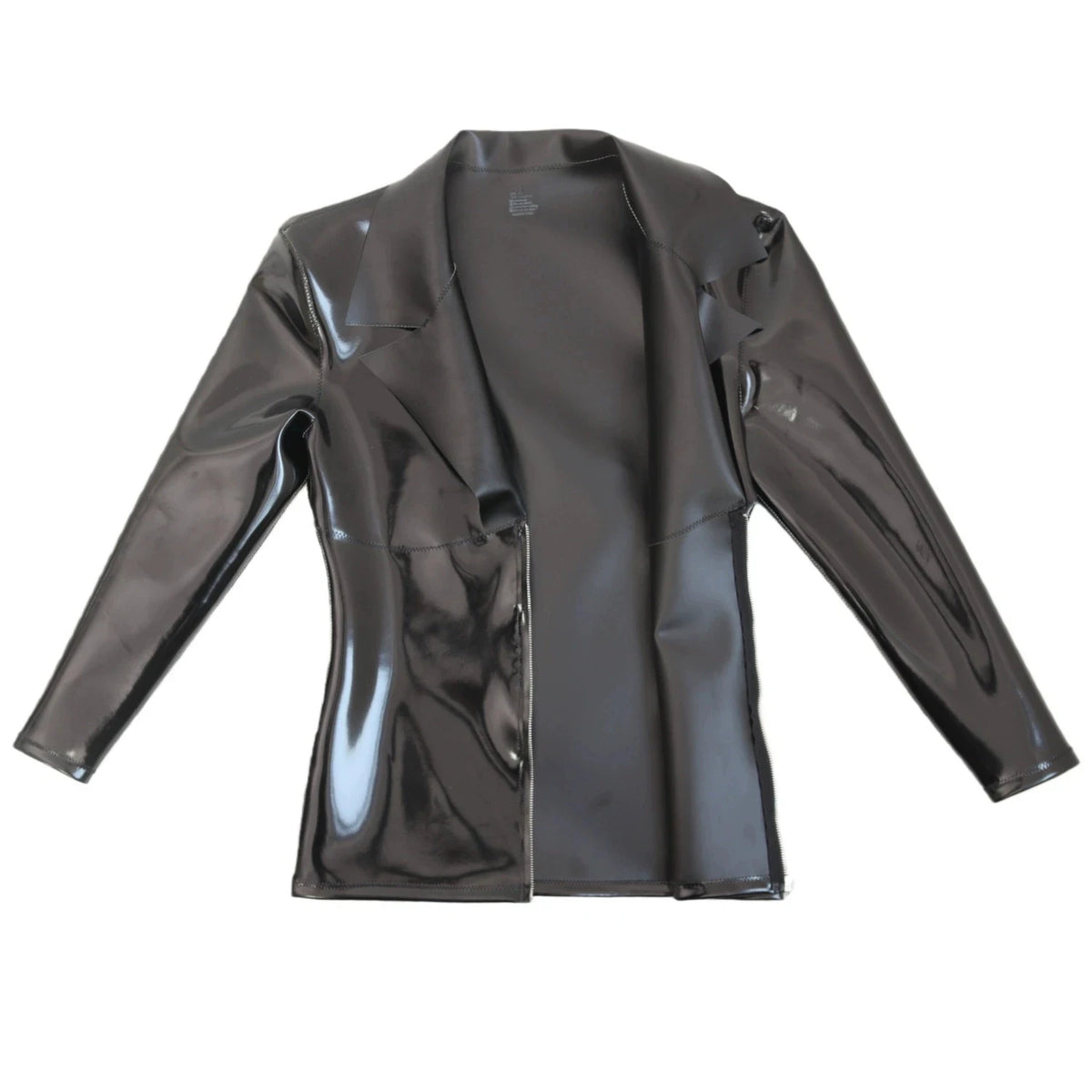 Men Women Reversible Long Sleeve PU Leather Motorcycle Jacket Shiny Matt Double Sided Coat Performance Outerwear Cosplay Costume