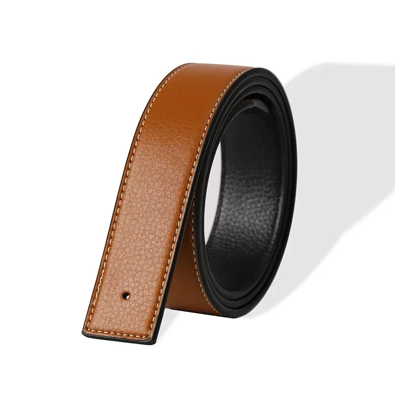 Belts No Buckle Men Women Unisex High Quality Pin Smooth Buckle Male Straps Without Buckle PU Leather Waistband No Buckle 3.8cm