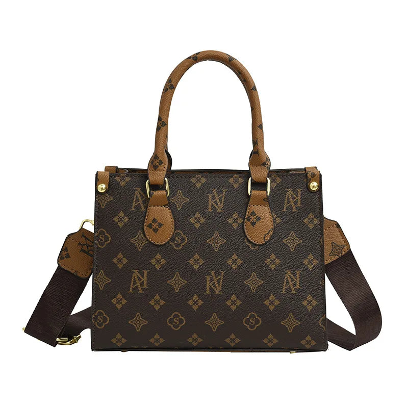 Elegant Ladies Handbag Retro Printed Crossbody Bag for Women Luxury Designer Leather Material Messenger Handbag for Travel