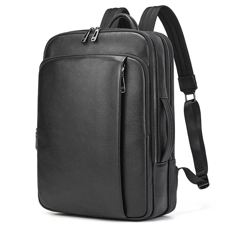 Luufan Business Leather Backpack For Men Male Genuine Leather Laptop Backpack 14 Inch Laptop School Bag School Bag Travel Bag