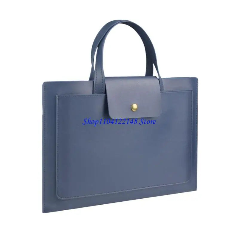P9FA Lightweight Laptop Case With Ergonomic Handle Laptop Storage Bag PU Leather