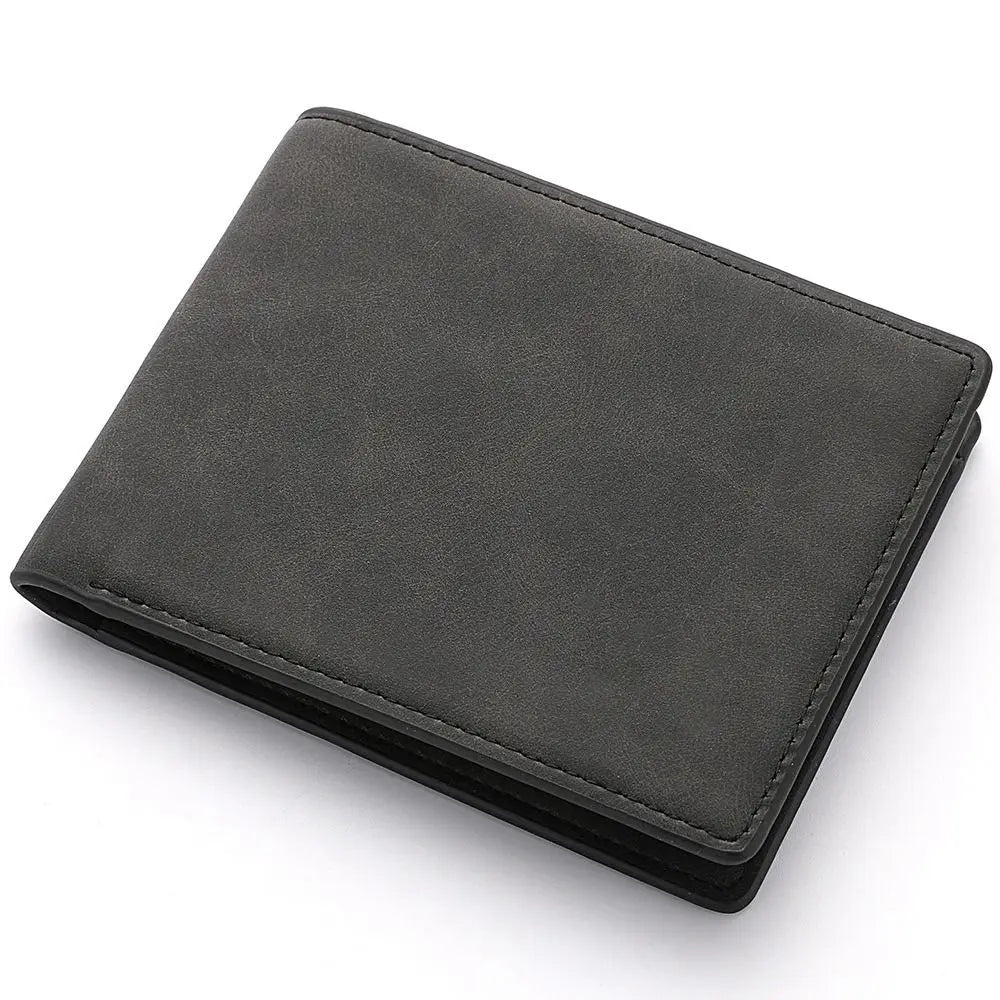 Fashion PU Leather Men Wallet Multi-card Slot Folding Card Bag Large-capacity Money Bag