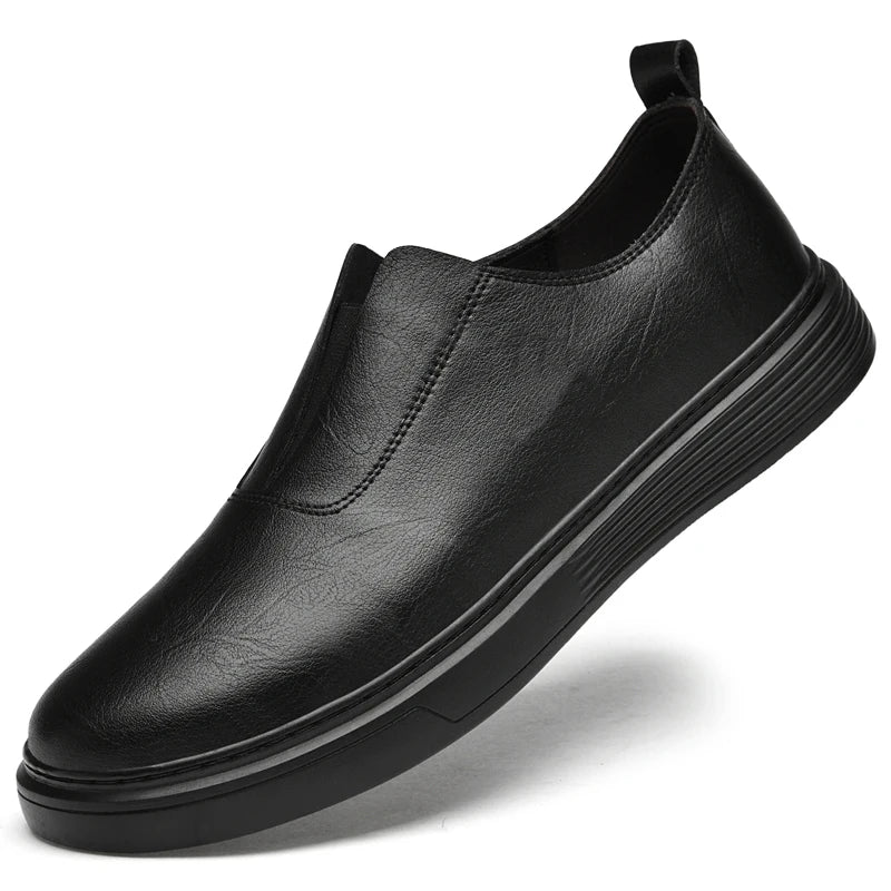 Leather Men Casual Shoes Youth Latest Trend Luxury Brand 2023 Mens Loafers Moccasins Business Daily Slip on Black Driving Shoes