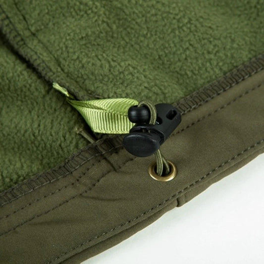 Men's Tactical Softshell Jacket Fleece Lined Water Resistant Windbreaker Military Full Zip Outdoor Coat for Hiking with Pockets