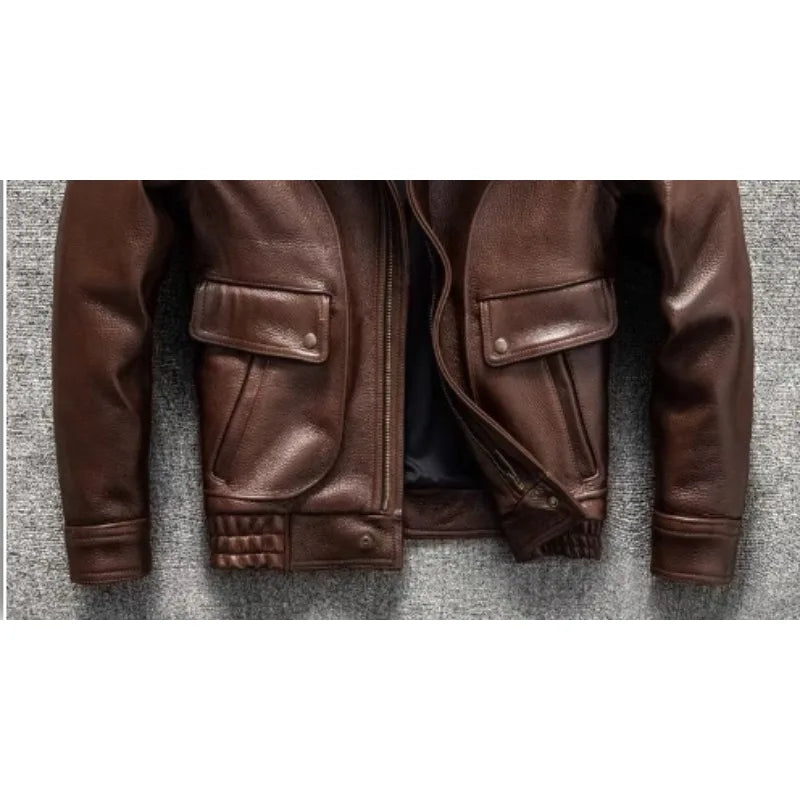 Spring and Winter New Leather Men Short Lapel Slim Fit with The Handsome Trend Soft Leather Jacket Fashion Mens Leather Jacket