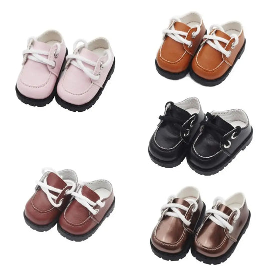 Accessories PU Leather PU Leather Shoes Lightweight Shoes Miniature Shoes 1 Pair Mini Dress Up Shoes Gifts