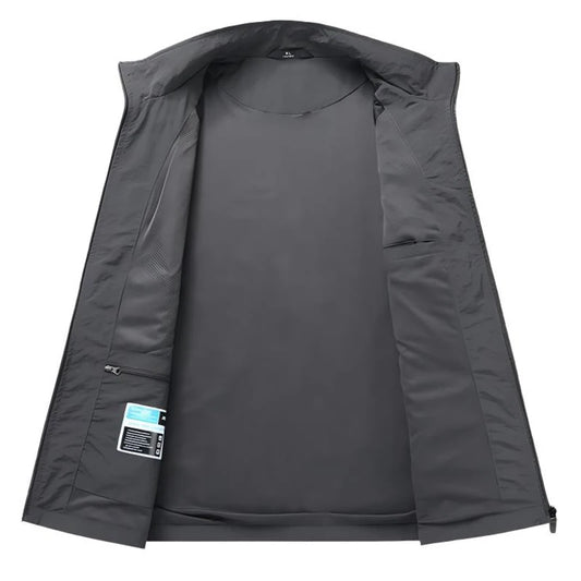Spring Autumn Men Waterproof Cargo Multi Pocket Jacket Man Sports Outdoor Tactical Zip Coat Male Run Casual High Quality Jackets