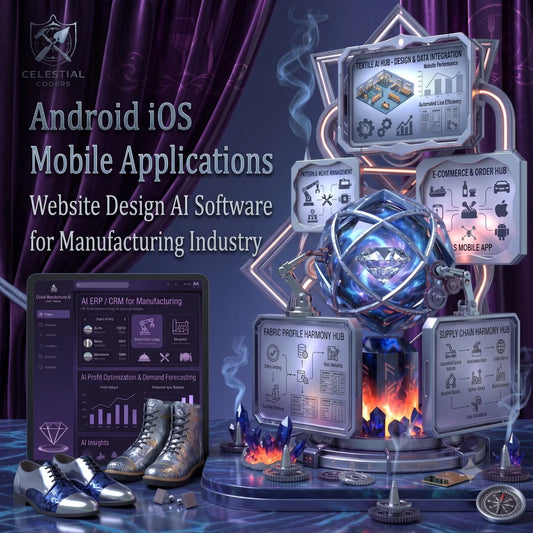 Android iOS Mobile Applications Website Design AI Software for Manufacturing Industry WordPress Shopify AI ERP CRM Software