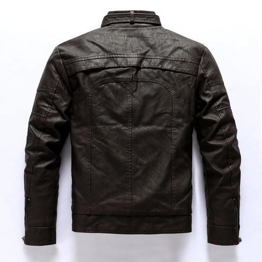 Winter Leather Jacket Men's Chothing New Men Coat Jackets Coats Faux Leather Water Proof Vintage Biker Jacket Men Windproof