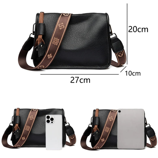 High Quality Leather Women Tote Bag Luxury Soft Cowhide Ladies Shoulder Crossbody Bags 2024 Fashion Female Messenger Sac