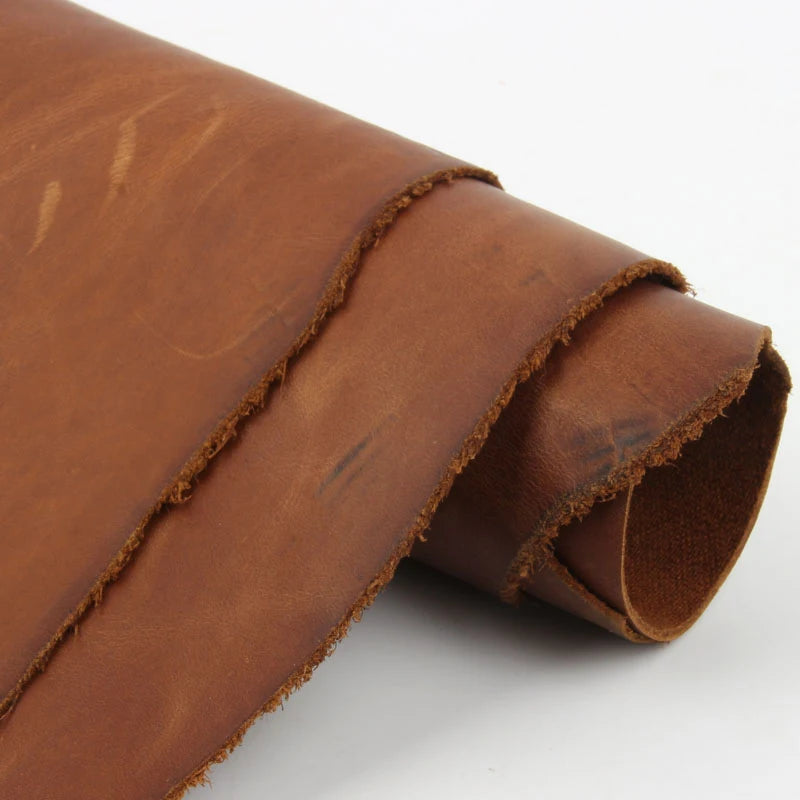 1.2mm Natural Cow Skin Leather Crazy Horse Leather Color Genuine Leather for Diy Leather Craft for Belt Wallet Bag