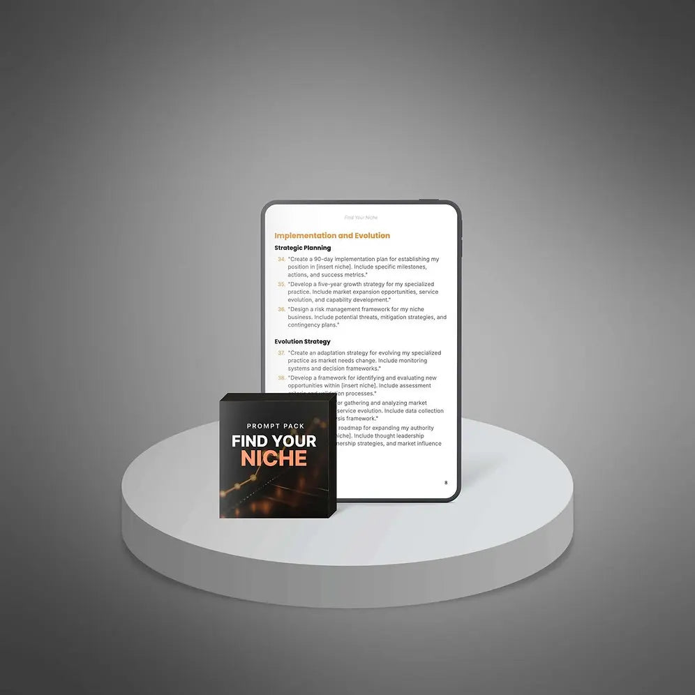 AI Prompt Pack for Entrepreneurs & Consultants Niche Finding Tool HS-PP-003