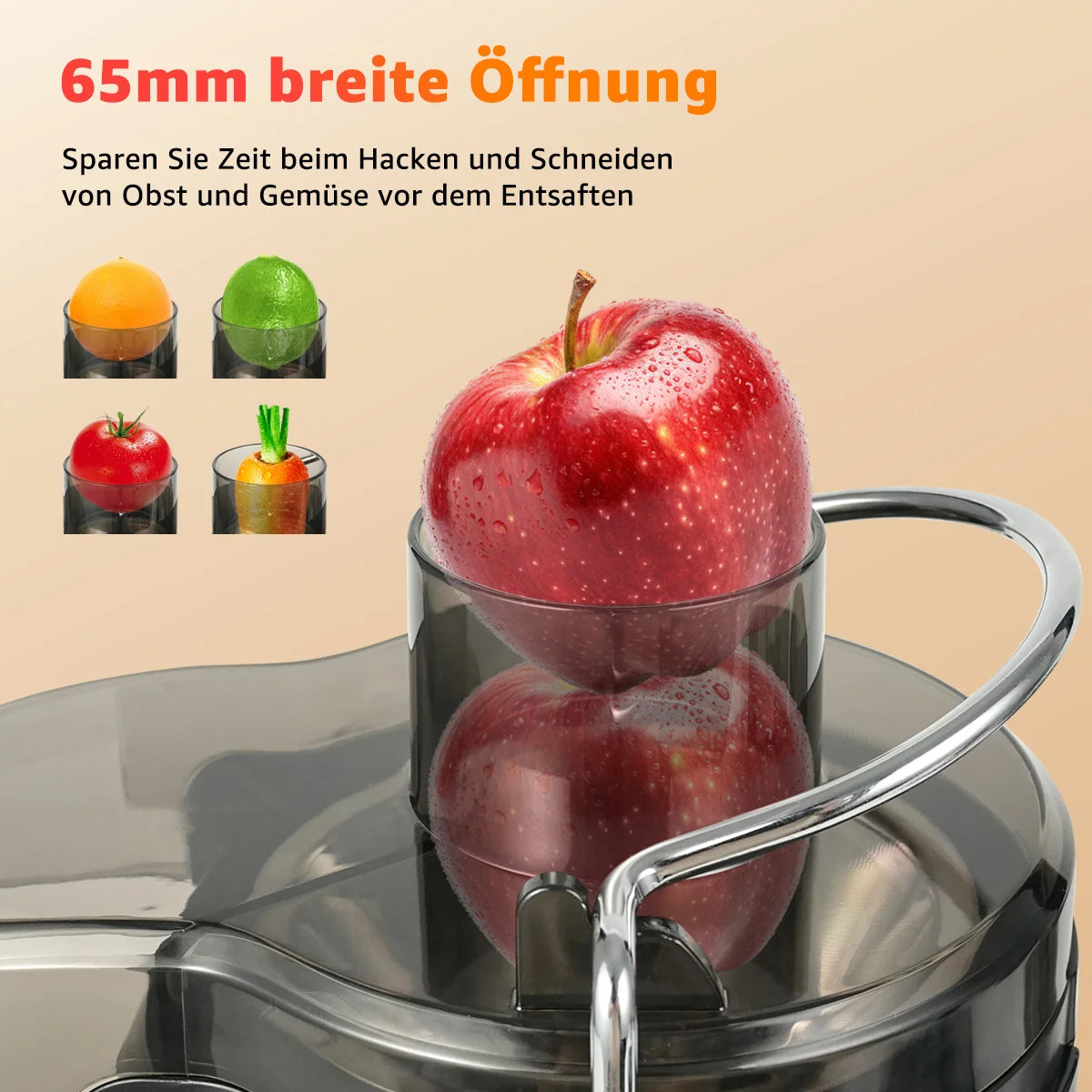 Juicer Machine, Centrifugal Juicer Machines Whole Fruit and Vegetable, 3-inch Wide Mouth Juicer Extractor with 3 Speeds