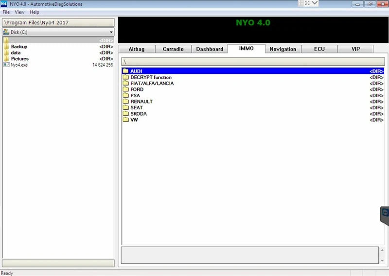 2025 Hot Auto Repair Software Latest 2017 NYO 4 Full Database Airbag+ Carradio+ Dashboard+ IMMO+ Navigation Free remote install