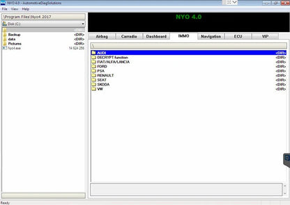 2025 Hot Auto Repair Software Latest 2017 NYO 4 Full Database Airbag+ Carradio+ Dashboard+ IMMO+ Navigation Free remote install