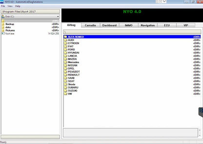 2025 Hot Auto Repair Software Latest 2017 NYO 4 Full Database Airbag+ Carradio+ Dashboard+ IMMO+ Navigation Free remote install