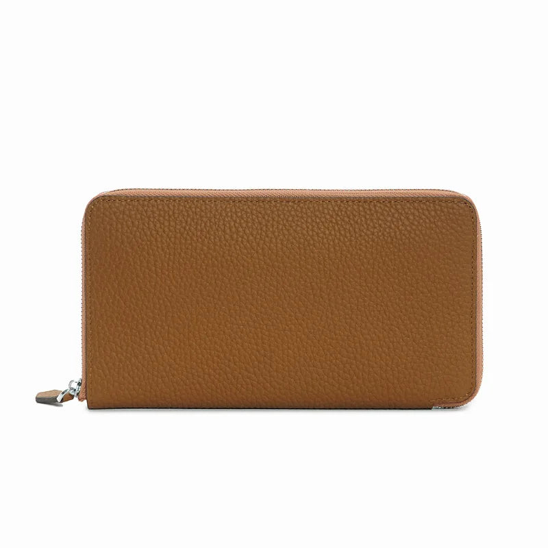 All Leather Women Wallet Long Zipper Luxury Designer Large Capacity Thin Phone Clutch Purse Credit Card Money Bag with Gift Box