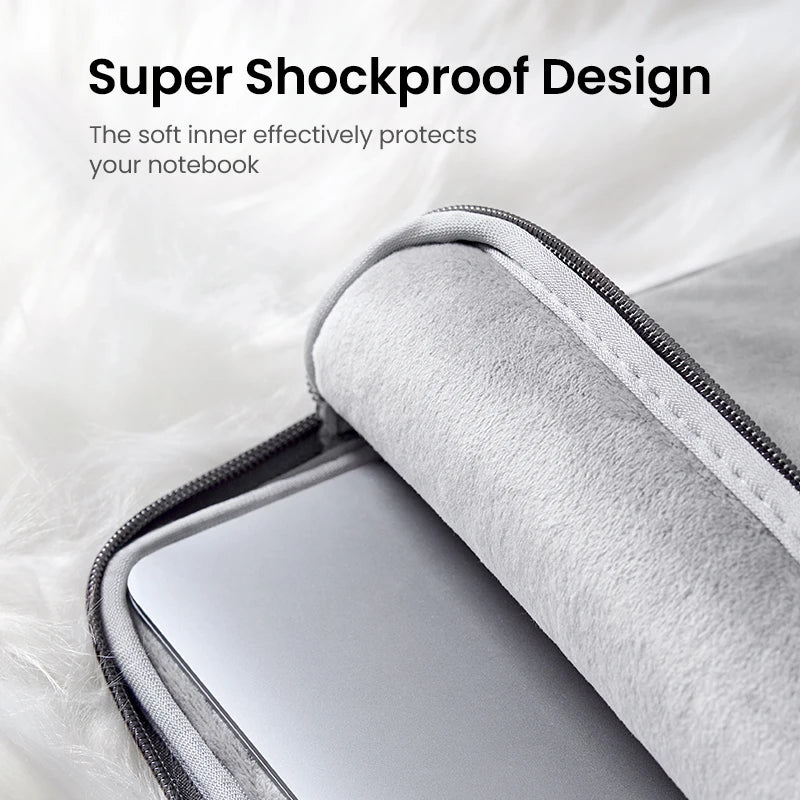 UGREEN  Leather Laptop Bag for Macbook Pro 13 14  Macbook Air Laptop Storage Bag Sleeve Case for iPad Pro Air Notebook Bag