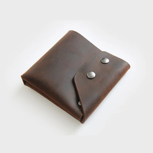 Handmade Leather Men Wallets Breif Money Bags Genuine Leather Thread Wallet for Men Slim Leather Mens Wallet