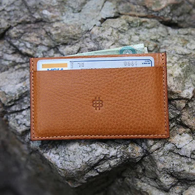 Leather Card Holder Men Minimalist Wallet Vegetable Tanned Leather Case For Cards Custom Gift Dropship