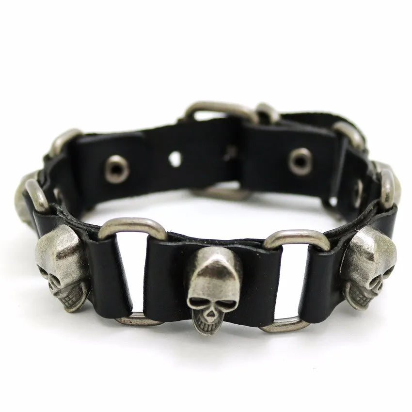 2018 New Accessories For Men And Women  Retro Casual leather Bracelet Men Fashion Punk Bracelet Bracelet