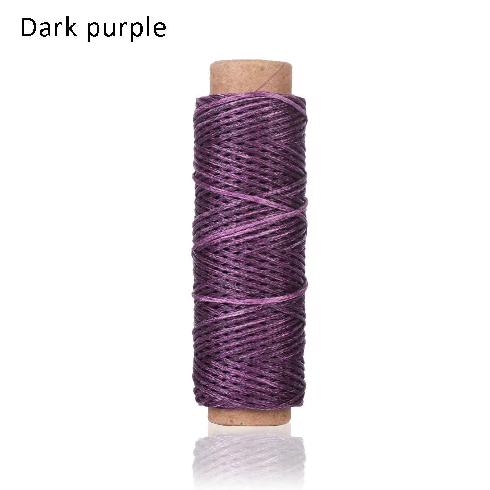 30m/Roll 1mm Durable Waxed Thread Cotton Cord String Strap Hand Stitching Thread for Leather Material Accessories Handcraft Tool