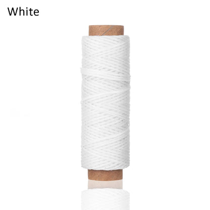 30m/Roll 1mm Durable Waxed Thread Cotton Cord String Strap Hand Stitching Thread for Leather Material Accessories Handcraft Tool
