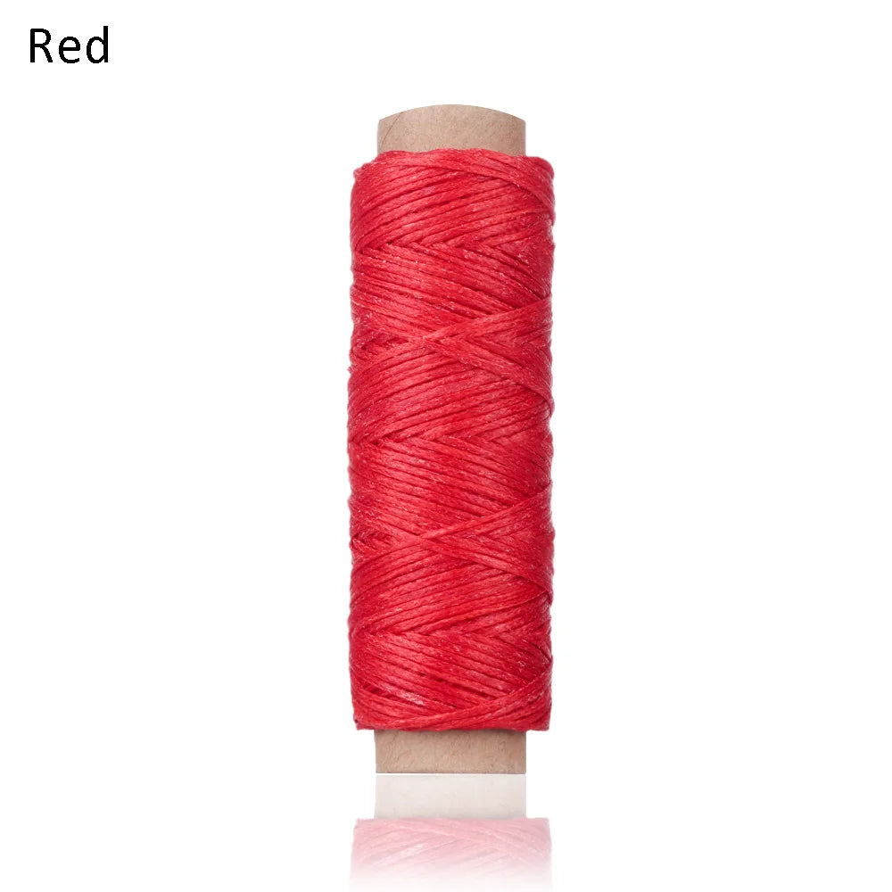 30m/Roll 1mm Durable Waxed Thread Cotton Cord String Strap Hand Stitching Thread for Leather Material Accessories Handcraft Tool
