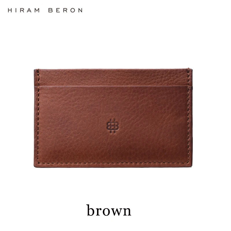 Leather Card Holder Men Minimalist Wallet Vegetable Tanned Leather Case For Cards Custom Gift Dropship