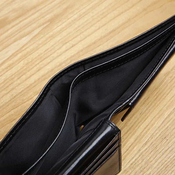 Genuine leather men's wallet slim short coin purses holders Italy leather