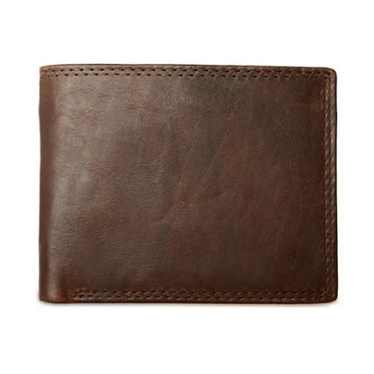 Cow Leather Men Wallets with Coin Pocket Vintage Male Purse Function Brown Genuine Leather Men Wallet with Card Holders