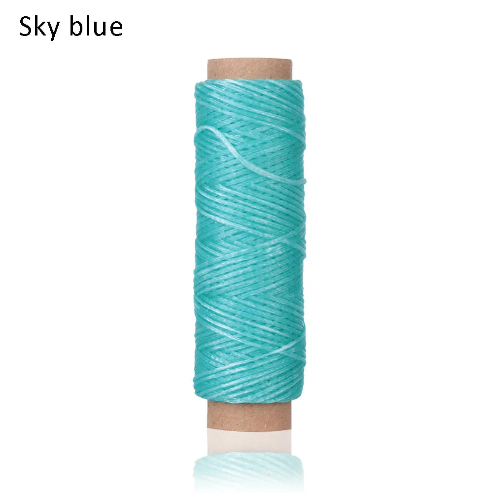 30m/Roll 1mm Durable Waxed Thread Cotton Cord String Strap Hand Stitching Thread for Leather Material Accessories Handcraft Tool