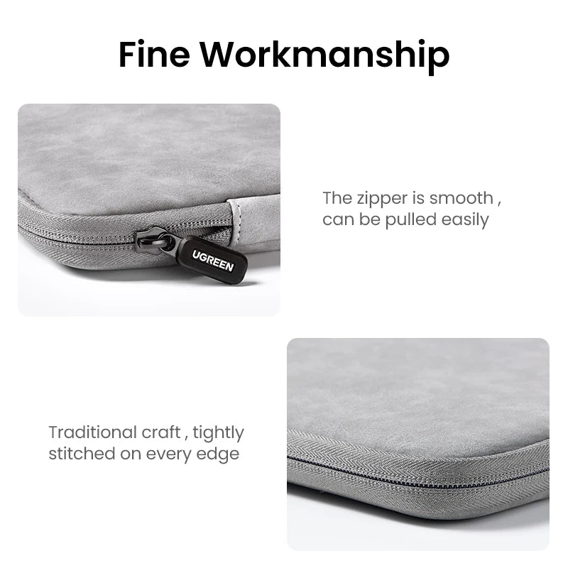 UGREEN 13-14.9 Inch Leather Laptop Bag for Macbook Air Macbook Pro 13 Notebook Bag Case for iPad Pro Air Laptop Sleeve Case