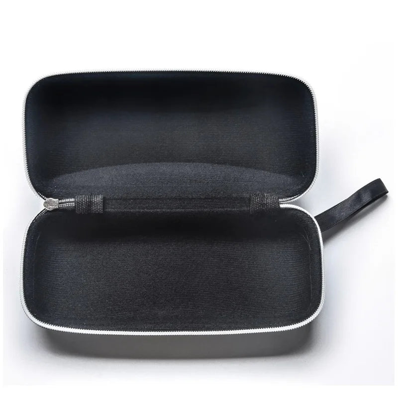 Leather Glasses Case Portable Sunglasses Reading Glasses Carry Bag Hard Zipper Box Protective Case Cover Eyeglasses Accessories