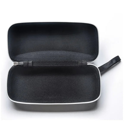 Leather Glasses Case Portable Sunglasses Reading Glasses Carry Bag Hard Zipper Box Protective Case Cover Eyeglasses Accessories