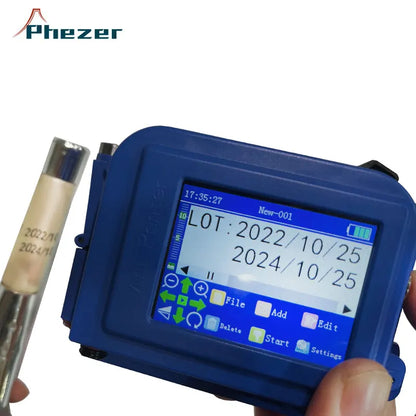 Fast Dry Portable 12 7Mm Mini Handheld Printer for Small Business Inkjet Printer