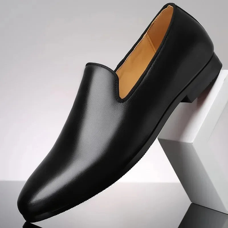 Men's Leather Casual Shoes New Exquisite Business Dress Shoe Fashion Loafers for Man Comfortable Platform Shoe Zapatos De Hombre