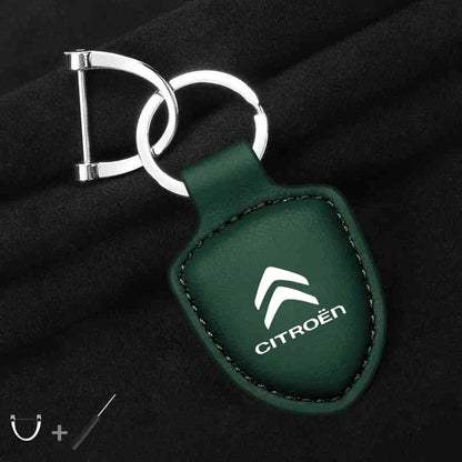 For Citroen C4 C3 C2 C1 C5 DS3 Berlingo Xsara headrest Accessories Car Shield Leather Keychain Key Ring Pendant Holder Gift