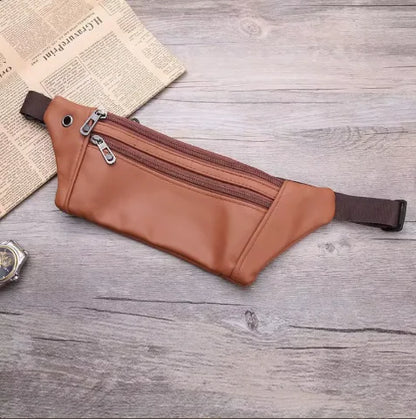 Men's Leather Multi-functional Waterproof Waist Bag - Mobile Phone Wallet Business Cashier Smaller Size