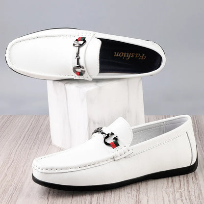 LUXURY BRAND MEN GENUINE LEATHER SHOES DESIGNER DRIVING MOCCASINS LOAFERS DRESS SHOES SLIP ON WEDDING OFFICE CASUAL SHOE FOR MAN