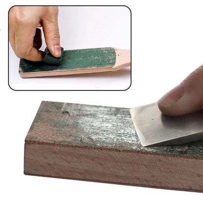Sy Tools Sharpening Board Leather Craft Sharpener Wooden Handle Dual Sided DIY Leather Polishing Board Tool No Polishing Paste